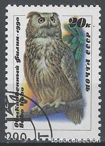 Timbres: UNIÓN SOVIÉTICA 1990 - FAUNA, AVES, BÚHOS, BÚHO REAL - USADO